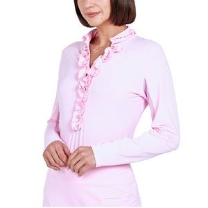 G LIFESTYLE | Long Sleeve Double Ruffle Top - Light Pink